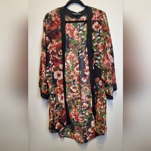 101. Floral Sheer Kimono Cardigan